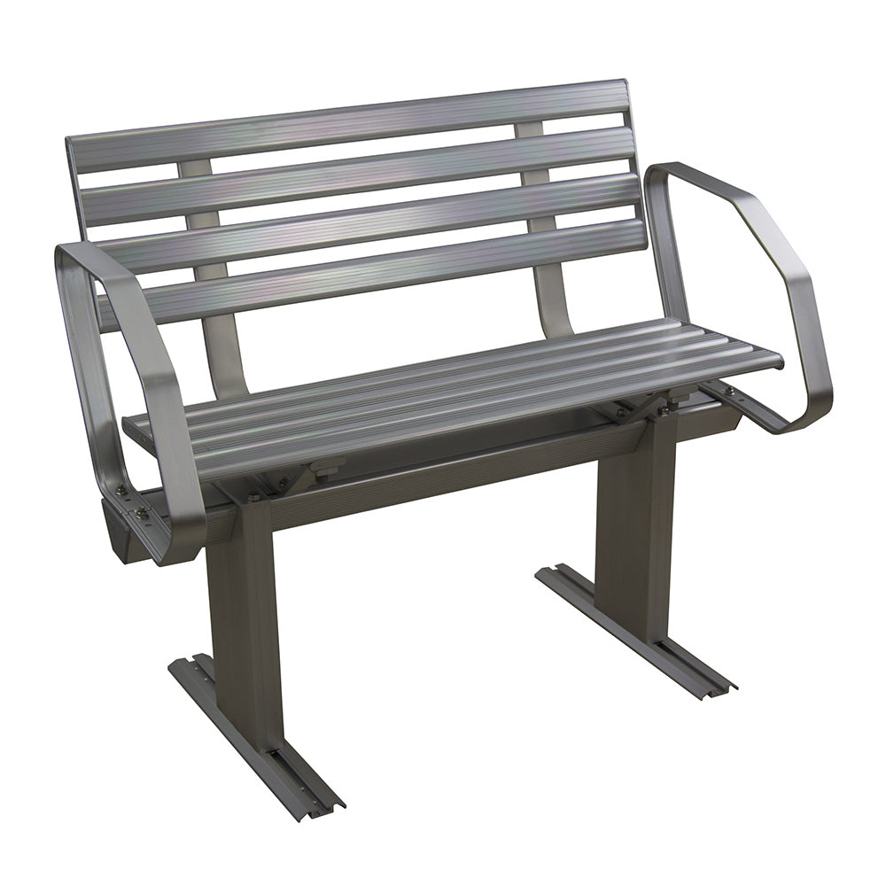 Springfield Aluminum Dock Bench w/Arms [1099050-2A]