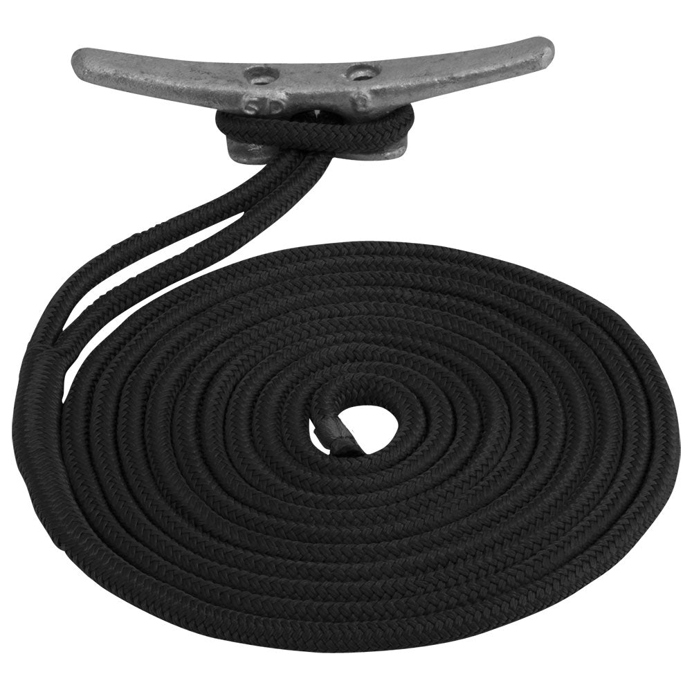 Sea-Dog Double Braided Nylon Dock Line - 3/8" x 10 - Black [302110010BK-1]